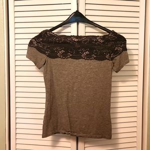 H&M lace topped grey shirt.